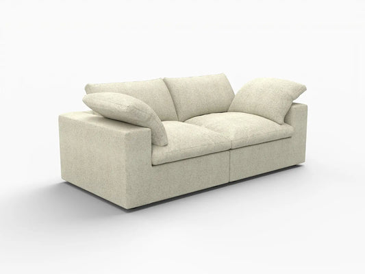 WJS Home 2 Piece Cotton and Linen Khaki Loveseats 80 Removable _ Washable Covers 2 Seater_5