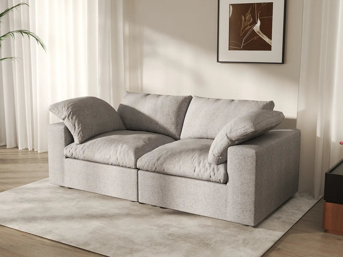 WJS Home 2 PieceCottonandLinenLightGreyLoveseats80Removable_WashableCovers2 Seater_1