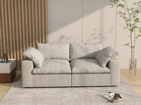 WJS Home 2 PieceCottonandLinenLightGreyLoveseats80Removable_WashableCovers2 Seater_6