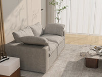WJS Home 2 PieceCottonandLinenLightGreyLoveseats80Removable_WashableCovers2 Seater_7