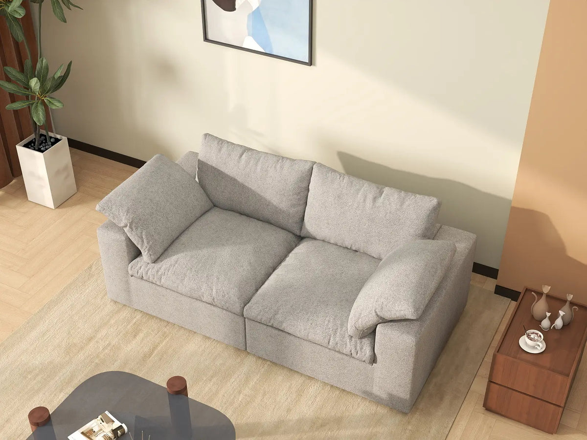 WJS Home 2 PieceCottonandLinenLightGreyLoveseats80Removable_WashableCovers2 Seater_8