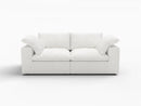 Deluxe Premium Cloud Sectional Sofas Covers | White Cotton and Linen Sofa Cover for 2-Seater