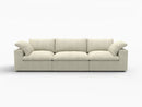 Deluxe Premium Cloud Sectional Sofas Covers | Khaki Cotton and Linen Sofa Cover for 3-Seater