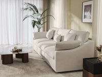 WJS Home 3 Piece White Linen Couch Sectionals 3 Seater_7