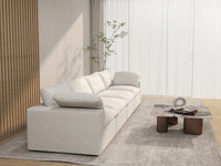 WJS Home 4 Piece Cotton and Linen White Couch Sectionals 160 Storage Ottoman 4 Seater_1