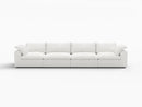 Deluxe Premium Cloud Sectional Sofas Covers | White Cotton and Linen Sofa Cover for 4-Seater