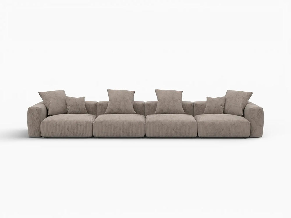 WJS Home 4 PieceBrownCorduroyCouchSectionals4 Seater_4
