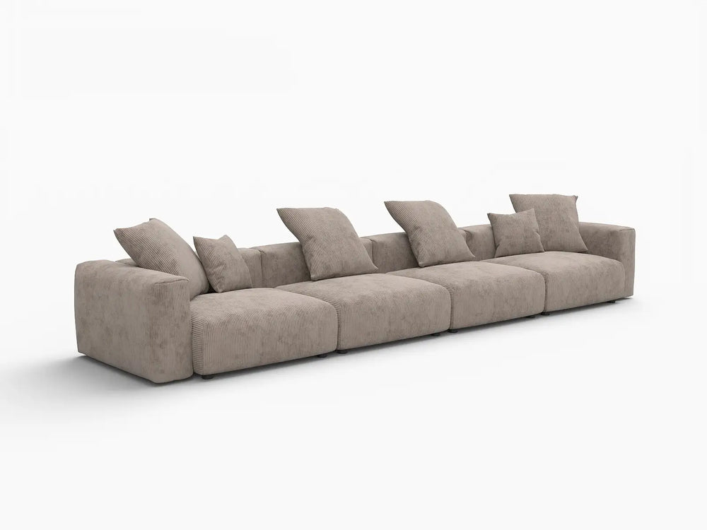 WJS Home 4 PieceBrownCorduroyCouchSectionals4 Seater_5
