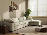 WJS Home 5 Piece Cotton and Linen Khaki L Shaped Sectionals 160 Removable _ Washable Covers 4 Seater_7