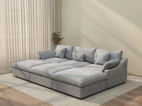 WJS Home 6 PieceLinenLightGreyPitSectionals120AdjustableBackrestPillows3 Seater_3