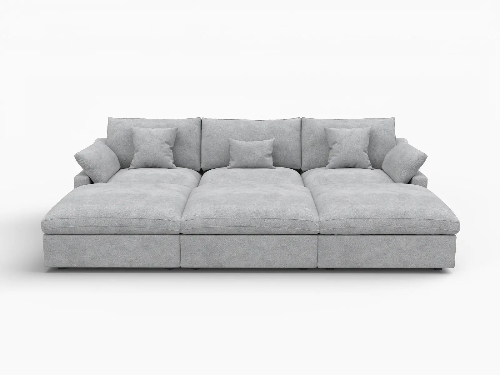 WJS Home 6 PieceLinenLightGreyPitSectionals120AdjustableBackrestPillows3 Seater_4