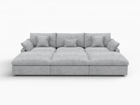 WJS Home 6 PieceLinenLightGreyPitSectionals120AdjustableBackrestPillows3 Seater_4