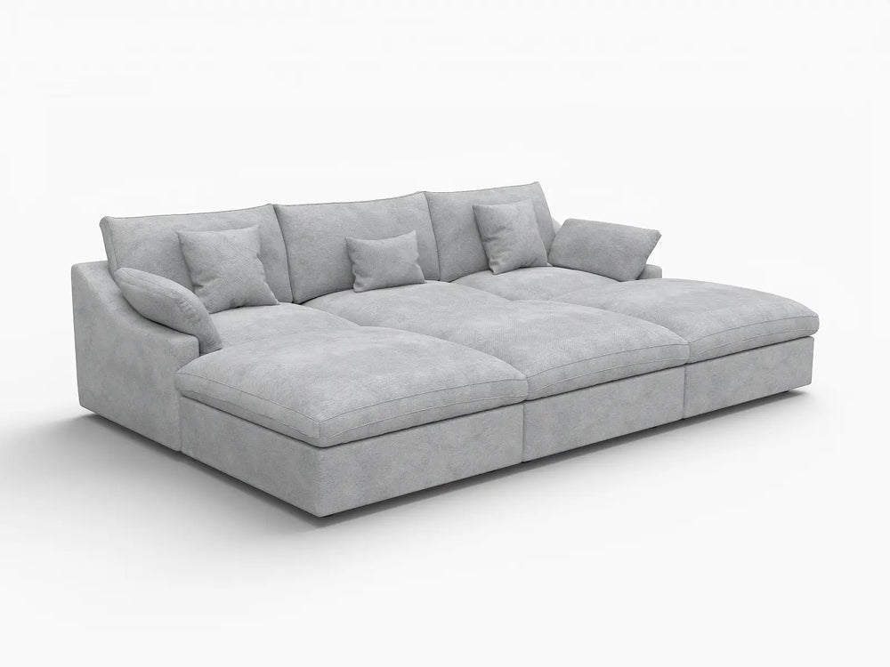 WJS Home 6 PieceLinenLightGreyPitSectionals120AdjustableBackrestPillows3 Seater_5