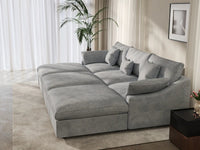 WJS Home 6 PieceLinenLightGreyPitSectionals120AdjustableBackrestPillows3 Seater_7