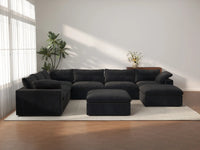 WJS Home 8 Piece Cotton and Linen Black Sofa Sets 160 Removable _ Washable Covers 6 Seater_2