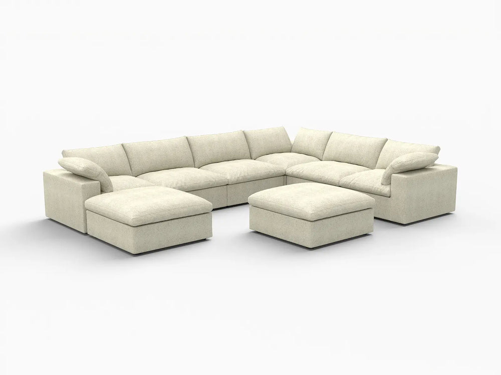 WJS Home 8 Piece Cotton and Linen Khaki Sofa Sets 160 Removable _ Washable Covers 6 Seater_5