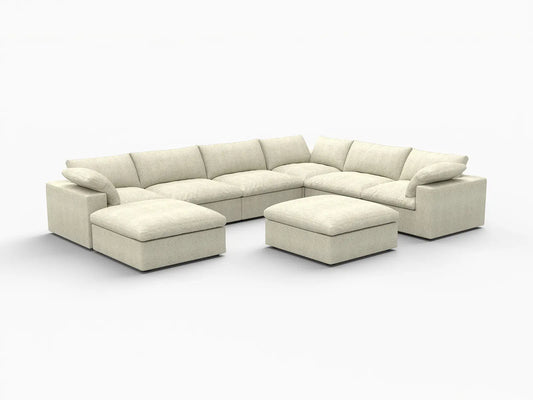 WJS Home 8 Piece Cotton and Linen Khaki Sofa Sets 160 Removable _ Washable Covers 6 Seater_5