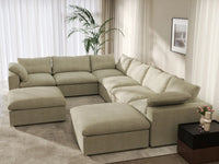 WJS Home 8 Piece Cotton and Linen Khaki Sofa Sets 160 Removable _ Washable Covers 6 Seater_7