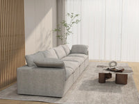 WJS Home Light Grey Cotton and Linen Sofa Cover for 4 Seater_1