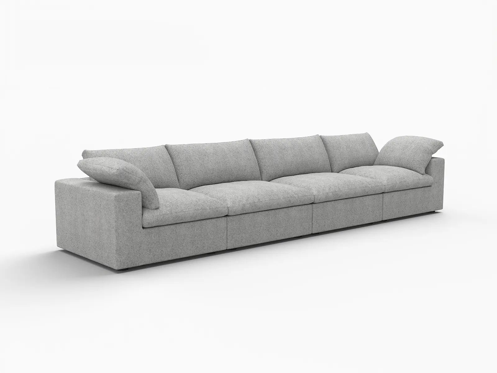 WJS Home Light Grey Cotton and Linen Sofa Cover for 4 Seater_5