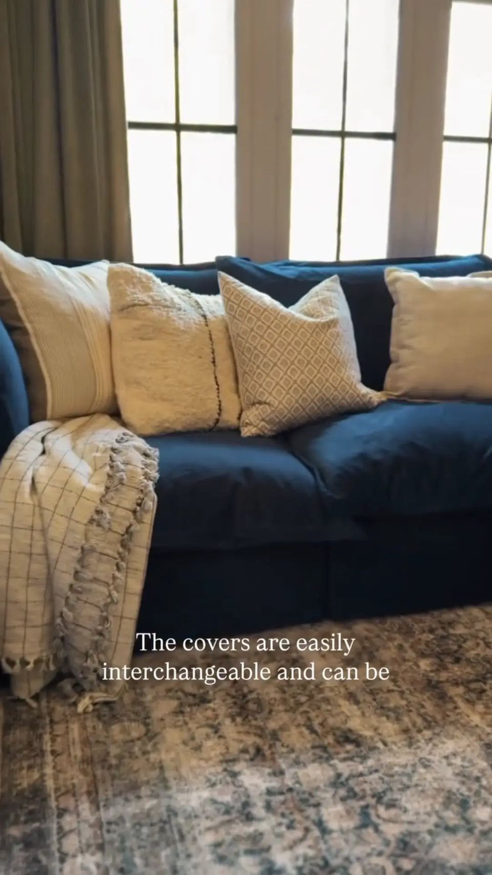 Deluxe Cloud 3-Seater Compact Modular Couch Sectional | 3-Piece, Velvet Fabric, Washable Covers
