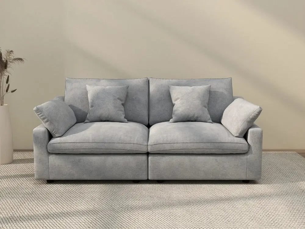 Sofá seccional de dos plazas WJS Home Deluxe - Gris claro | La mejor relación calidad-precio