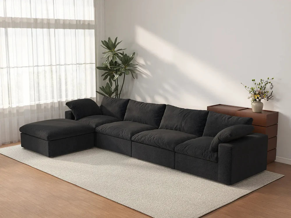 WJS Home Deluxe 4 Seater L Shaped Sectional
