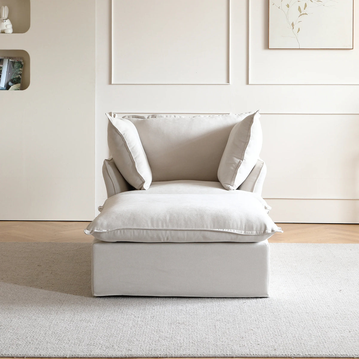 WJS Home Linen Cloud Sofa Best Lightweight Option