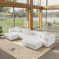 Matrix Classic Modular Sofas | White Cotton and Linen Couch Sectionals 3-seaters
