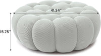 Essential Floor Sofas | 1-Piece Light Grey 3D Knitted Fabric Ottomans