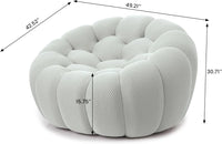 Essential Floor Sofas | 1-Piece Light Grey 3D Knitted Fabric Single Seat 1-seater