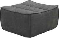 Essential Classic Floor Sofas | Black Chenille and Linen Ottomans