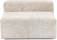 Matrix Modern Modular Sofas | Beige Corduroy Armless Single Sofa 1-seater