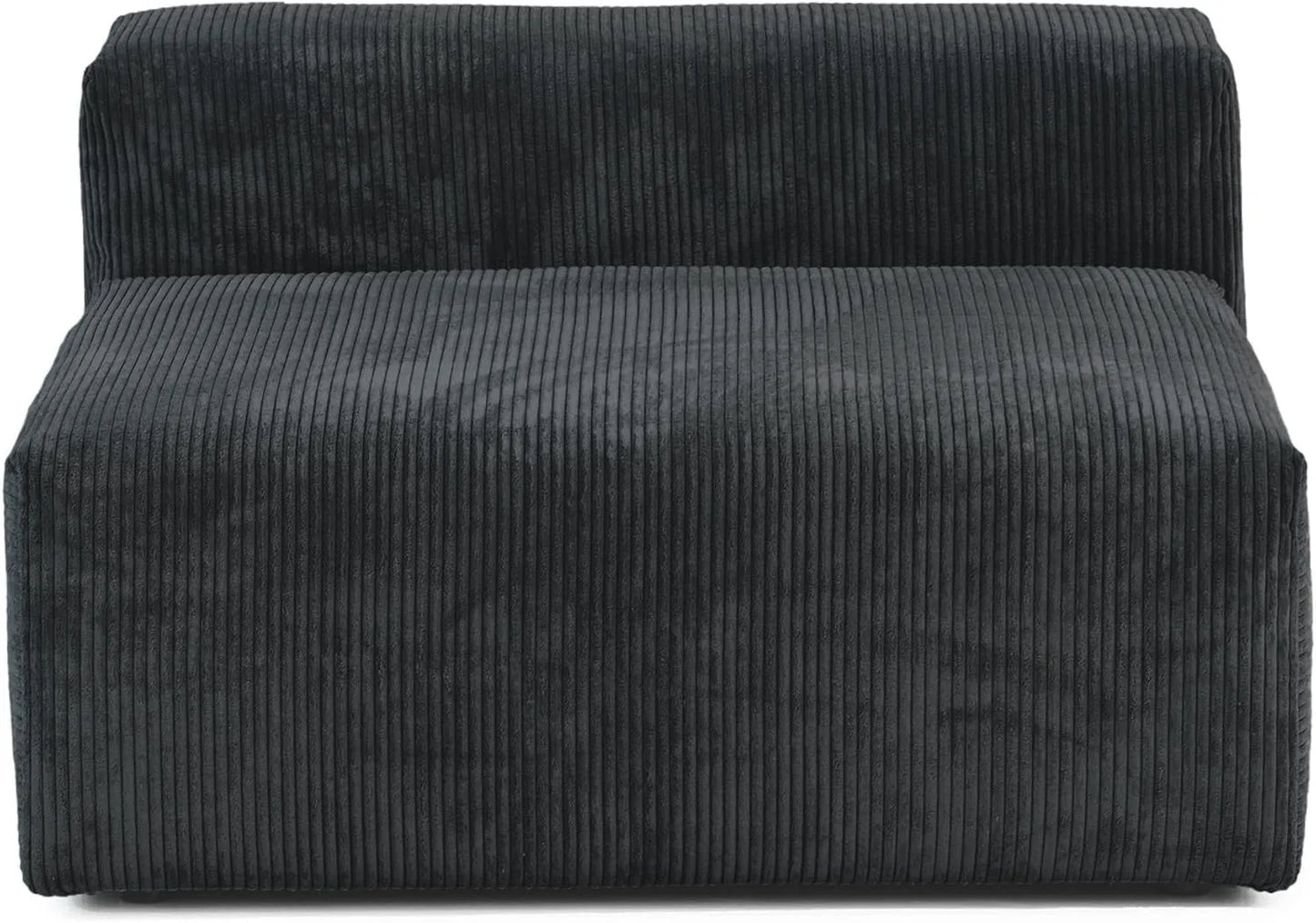 Matrix Modern Modular Sofas | Black Corduroy Armless Single Sofa 1-seater