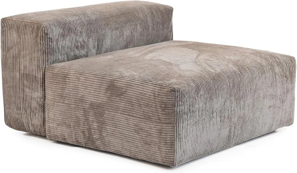 Matrix Modern Modular Sofas | 1-Piece Brown Corduroy Armless Single Sofa 1-seater