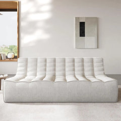 Essential Classic Floor Sofas | Light Grey Chenille and Linen Couch Sectionals 3-seaters