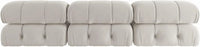 Matrix Minimalist Modular Sofas | Beige Velvet Couch Sectionals 3-seaters