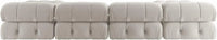 Matrix Minimalist Modular Sofas | Beige Velvet Couch Sectionals 4-seaters
