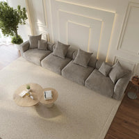 Matrix Modern Modular Sofas | Brown Corduroy Couch Sectionals 4-seaters