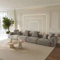 Matrix Modern Modular Sofas | Brown Corduroy Couch Sectionals 4-seaters