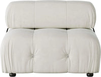 Matrix Minimalist Modular Sofas | Beige Velvet Armless Single Sofa 1-seater