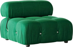 Matrix Minimalist Modular Sofas | Green Velvet Armless Single Sofa 1-seater
