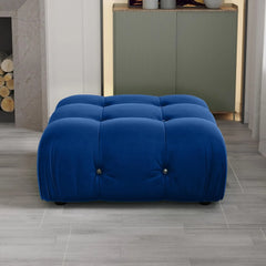 Matrix Minimalist Modular Sofas | Blue Velvet Ottomans