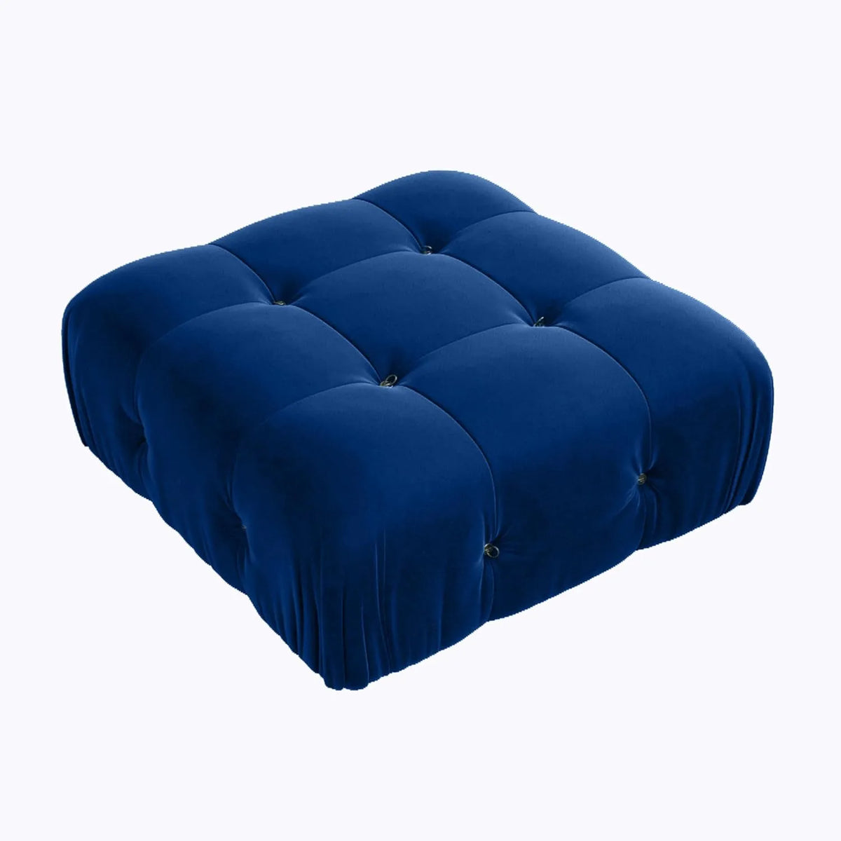 Otomana modular Matrix Blue | 1 pieza, tela de terciopelo, diseño compacto