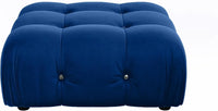 Matrix Minimalist Modular Sofas | Blue Velvet Ottomans