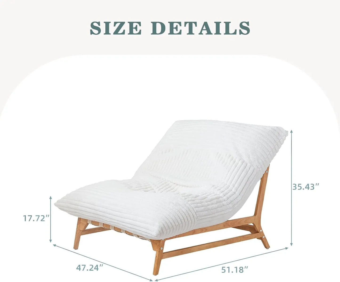 Pillow Lazy Sofas | 47-Inch Plush Pillow Accent Chair Solid Wood Frame - Beige