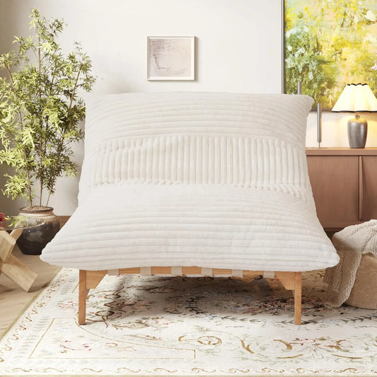 Pillow Lazy Sofas | 47-Inch Plush Pillow Accent Chair Solid Wood Frame - Beige