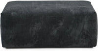 Matrix Modern Modular Sofas | Black Corduroy Ottomans