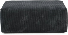 Matrix Modern Modular Sofas | Black Corduroy Ottomans