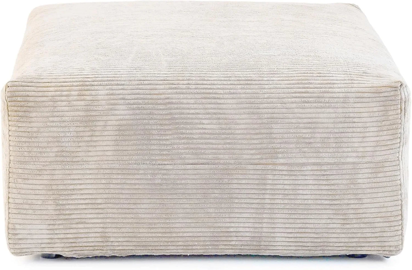 Matrix Modern Modular Sofas | Beige Corduroy Ottomans